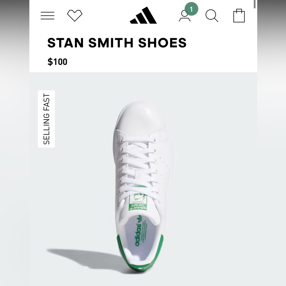 Adidas Stan Smith Shoes White and Green